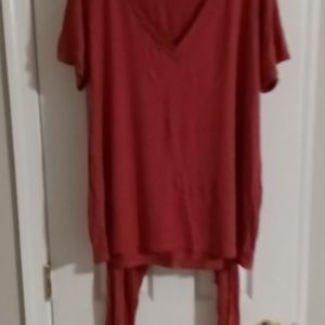 Reddish brown Goodtimes Rayon 1X pants and top set